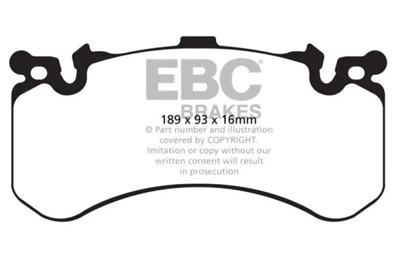 EBC 11+ Audi A8 Quattro 6.3 (Cast Iron Rotors) Yellowstuff Front Brake Pads 