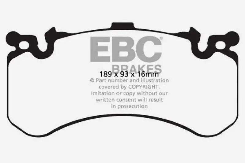 EBC 11+ Audi A8 Quattro 6.3 (Cast Iron Rotors) Yellowstuff Front Brake Pads 