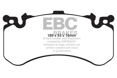 EBC 11+ Audi A8 Quattro 6.3 (Cast Iron Rotors) Yellowstuff Front Brake Pads 