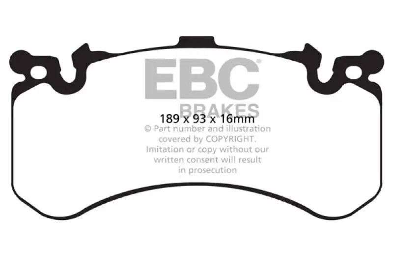 EBC 11+ Audi A8 Quattro 6.3 (Cast Iron Rotors) Yellowstuff Front Brake Pads 