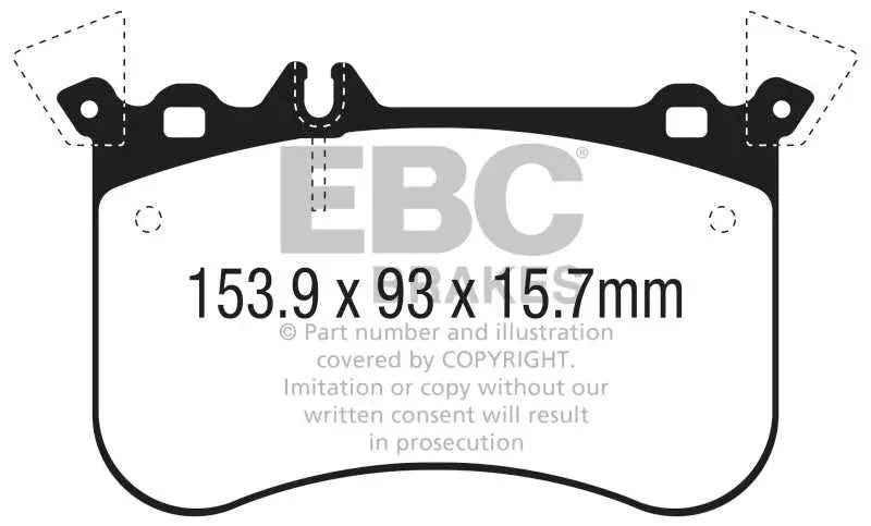 EBC 14-18 Mercedes CLA45 AMG w/13.8in Front Rotors Yellowstuff Front Brake Pads 