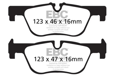 EBC 14+ BMW 228 Coupe 2.0 Turbo ATE calipers Redstuff Rear Brake Pads