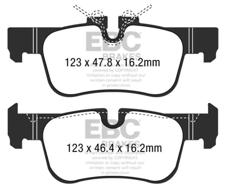 EBC 14 + BMW i3 Electric Ultimax2 Rear Brake Pads - Truck & Automotive