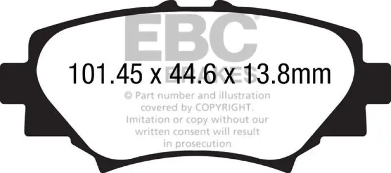 EBC 14 + Mazda 3 2.0 (Japan Build) Redstuff Rear Brake Pads
