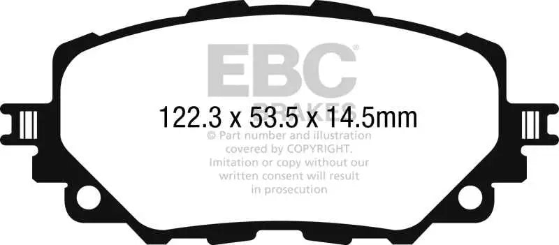 EBC 15-17 Mazda Miata MX-5 Redstuff Ceramic Low Dust Front Brake Pads 