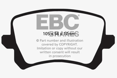 EBC 15 + Audi Q3 2.0 Turbo Yellowstuff Rear Brake Pads - Truck & Automotive