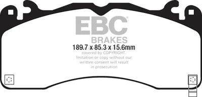 EBC 15 + Ford Mustang 5.0 Performance Pkg Yellowstuff Front Brake Pads - Truck & Automotive