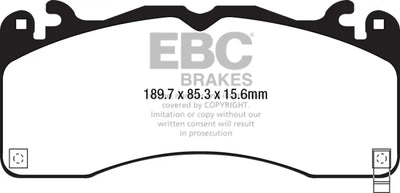 EBC 15 + Ford Mustang 5.0 Performance Pkg Yellowstuff Front Brake Pads - Truck & Automotive