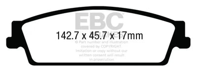 EBC 15 + Gmc Yukon XL / Denali 1500 Extra Duty Rear Brake Pads - Truck & Automotive