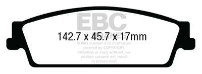 EBC 15 + Gmc Yukon XL / Denali 1500 Extra Duty Rear Brake Pads - Truck & Automotive