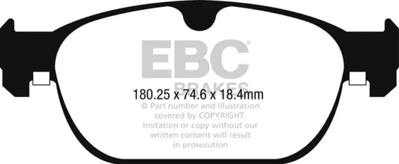 EBC 16-17 Volvo XC90 Yellowstuff Front Brake Pads 