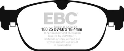 EBC 16-17 Volvo XC90 Yellowstuff Front Brake Pads 