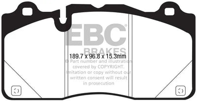EBC 16-18 Cadillac CTS-V Redstuff Ceramic Low Dust Front Brake Pads 