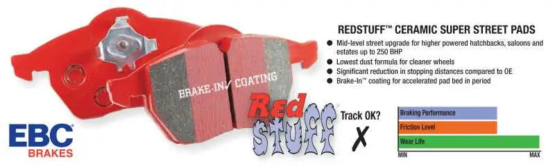 EBC 17-18 Audi Audi RS3 Redstuff Front Brake Pads 