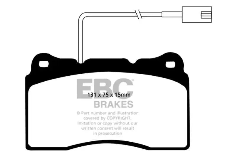 EBC 2014-2016 Maserati Ghibli 3.0L Twin Turbo (330) Yellowstuff Front Brake Pads 