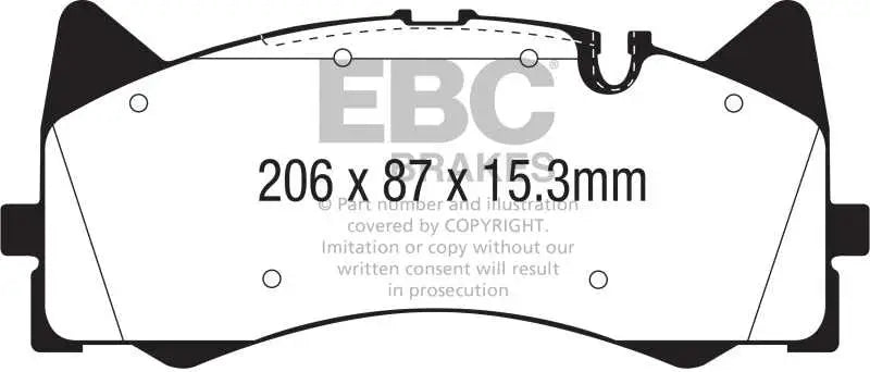 EBC 2015+ Mercedes-Benz C63 AMG (W205) 4.0L Twin Turbo Redstuff Front Brake Pads 