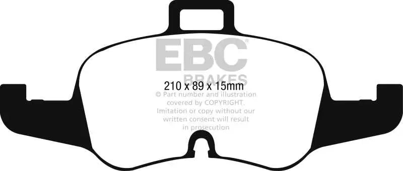 EBC 2016+ Audi TTS Quattro 2.0L Turbo Redstuff Front Brake Pads 
