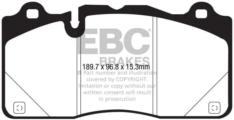 EBC 2016+ Cadillac CTS-V 6.2L Supercharged Yellowstuff Front Brake Pads 