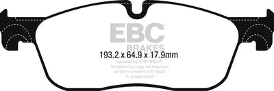 EBC 2016 + Jaguar F-Pace 2.0L TD (180) Redstuff Front Brake Pads - Truck & Automotive