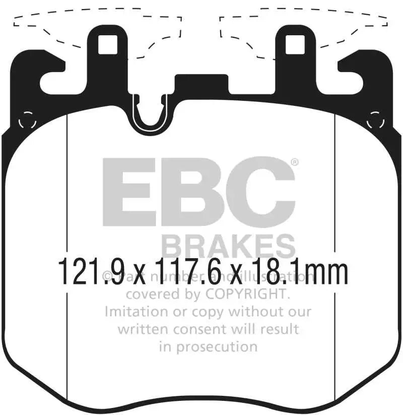EBC 2017+ BMW (Alpina) B7 xDrive 4.4L Twin Turbo Yellowstuff Front Brake Pads 