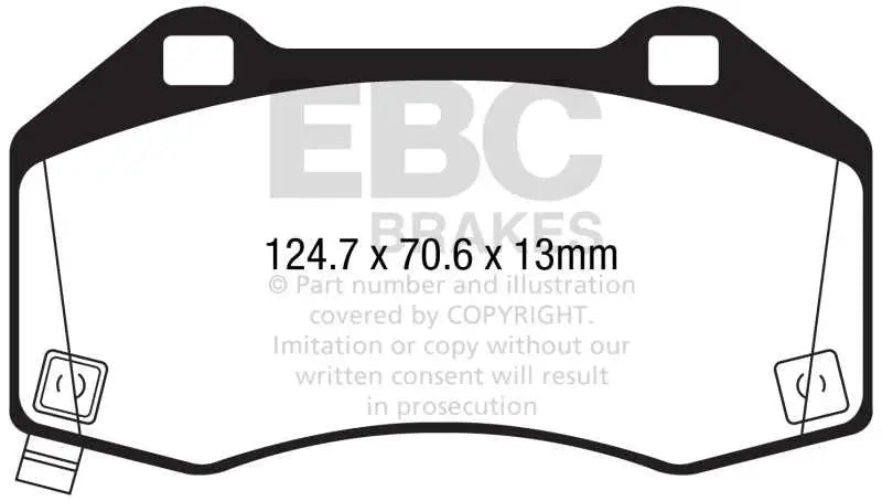 EBC 2017+ Fiat 124 Spider 1.4L Turbo Abarth Yellowstuff Front Brake Pads 