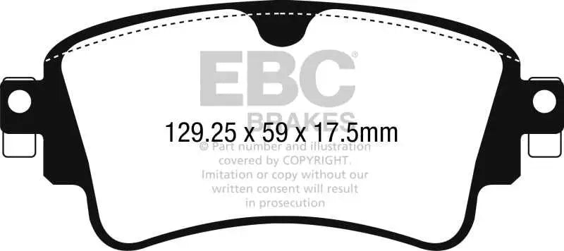EBC 2018+ Audi A4 Allroad Quattro 2.0L Turbo Redstuff Rear Brake Pads 