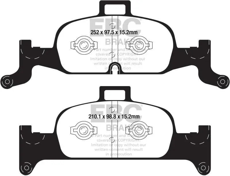 EBC 2018+ Audi A4 Allroad Quattro 2.0L Turbo Yellowstuff Front Brake Pads 