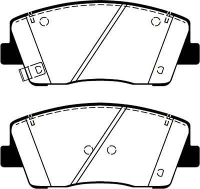 Two EBC Yellowstuff brake pads for Genesis G70 2019+ front braking upgrade