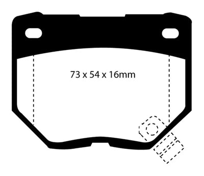 EBC 89-95 Nissan Skyline (R32) 2.6 Twin Turbo GT-R Redstuff Rear Brake Pads - Truck & Automotive
