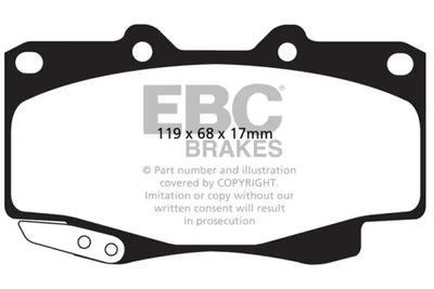 EBC 99-04 Toyota Tacoma 4WD 2.7 Yellowstuff Front Brake Pads 