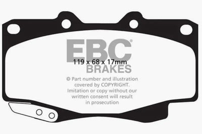EBC 99-04 Toyota Tacoma 4WD 2.7 Yellowstuff Front Brake Pads 
