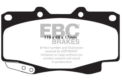 EBC 99-04 Toyota Tacoma 4WD 2.7 Yellowstuff Front Brake Pads 