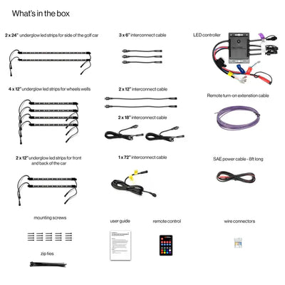 Ecoxgear SEI-LEDZ4UGLW24 2/4 Seater Ledkit W/Controller - Audio/Visual/Communication