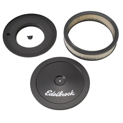 Edelbrock Air Cleaner Pro-Flo Series Round Steel Top Paper Element 10In Dia X 3 5In Black - Truck & Automotive