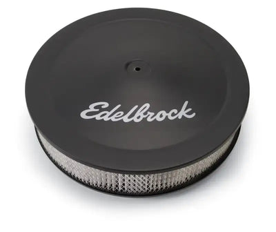 Edelbrock Air Cleaner Pro-Flo Series Round Steel Top Paper Element 14In Dia X 3 75In Dropped Base - Truck & Automotive