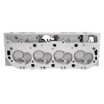 Aluminum Edelbrock Cyl Head BBC Victor Jr with valves and 300cc combustion chamber