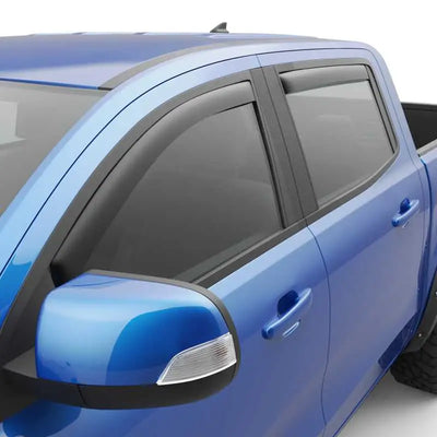 EGR 19-22 Ford Ranger In-Channel Window Visors Front/Rear Set Matte Black Crew Cab 