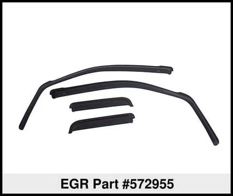EGR 19-23 Ram 1500 In-Channel Window Visors Front/Rear Set Matte Black Crew Cab 
