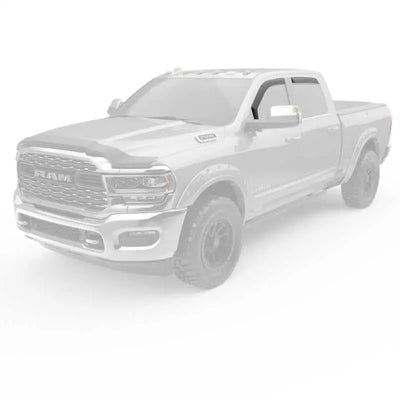 EGR 19-23 Ram 2500/3500 In-Channel Window Visors Front/Rear Set Matte Black Crew Cab 