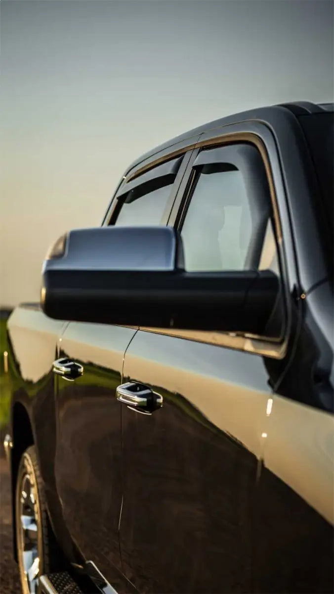 EGR 2019 Dodge Ram 1500 Crew Cab Tape-On Window Visors Set of 4 - Dark Smoke 