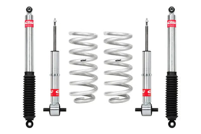 Silver and red suspension components from Eibach Pro-Truck Lift for Silverado 1500