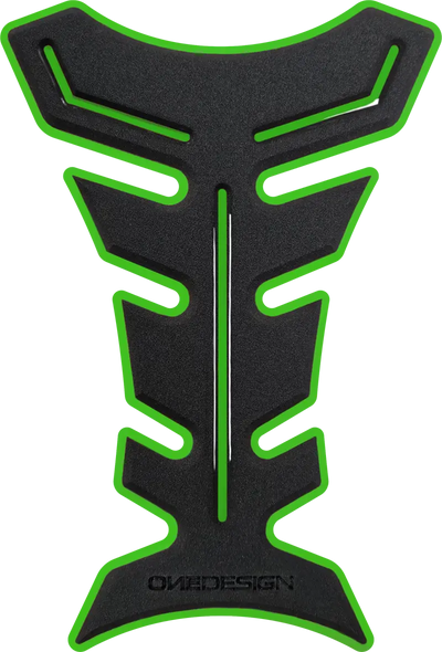 ONE EMBLEMS HDF9V Black/Green Tank Pad - Durable and Stylish Protection - ONE EMBLEMS