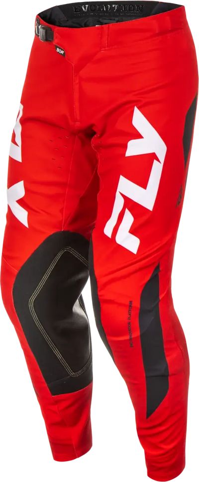 Red and black motocross pants from Evolution DST, perfect for RV parts & accessories