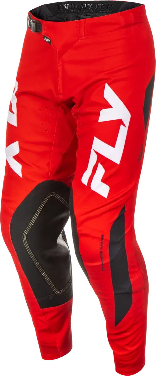 Red and black motocross pants from Evolution DST, perfect for RV parts & accessories