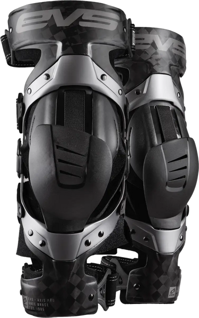 EVS Axis Pro Knee Brace Pair - Black/Grey - Large - AXISP-GRY-LP - EVS