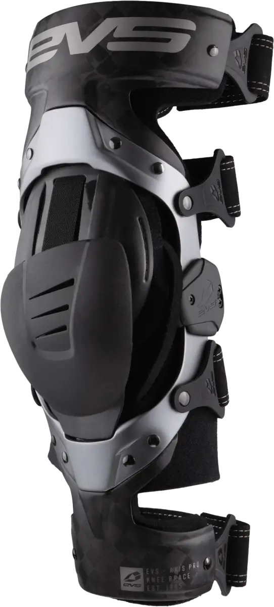 EVS Axis Pro Knee Brace Pair - Black/Grey - Large - AXISP-GRY-LP - EVS
