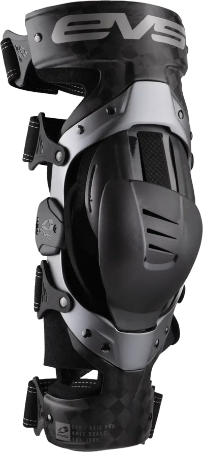 EVS Axis Pro Knee Brace Pair - Black/Grey, Small (Part Number: AXISP-GRY-SP) - EVS