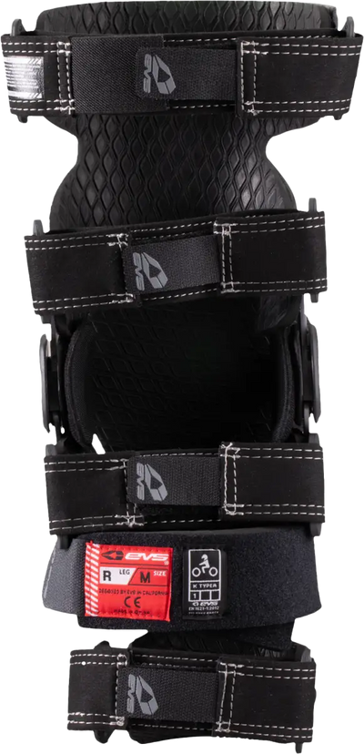 EVS Axis Pro Knee Brace Pair - Black/Grey - Medium (Part Number: AXISP-GRY-MP) - EVS