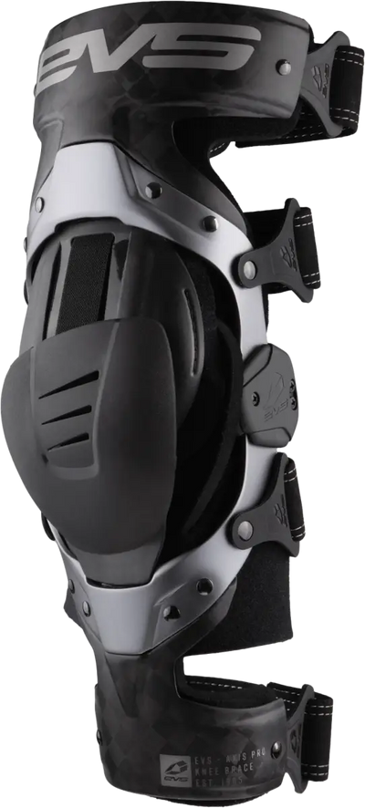 EVS Axis Pro Knee Brace Pair - Black/Grey - Medium (Part Number: AXISP-GRY-MP) - EVS