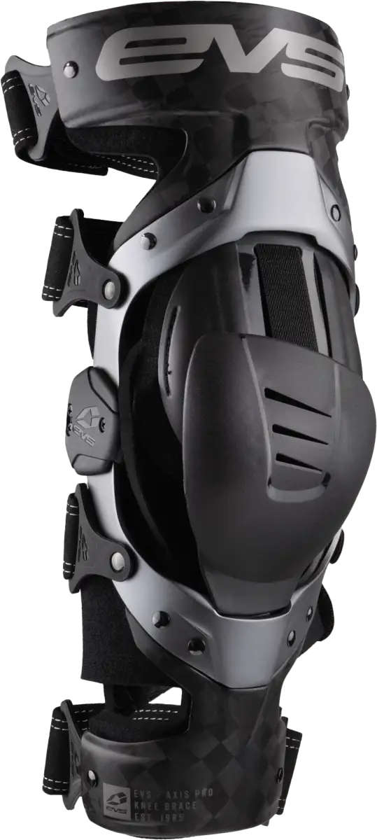 EVS Axis Pro Knee Brace Pair - Black/Grey - Medium (Part Number: AXISP-GRY-MP) - EVS